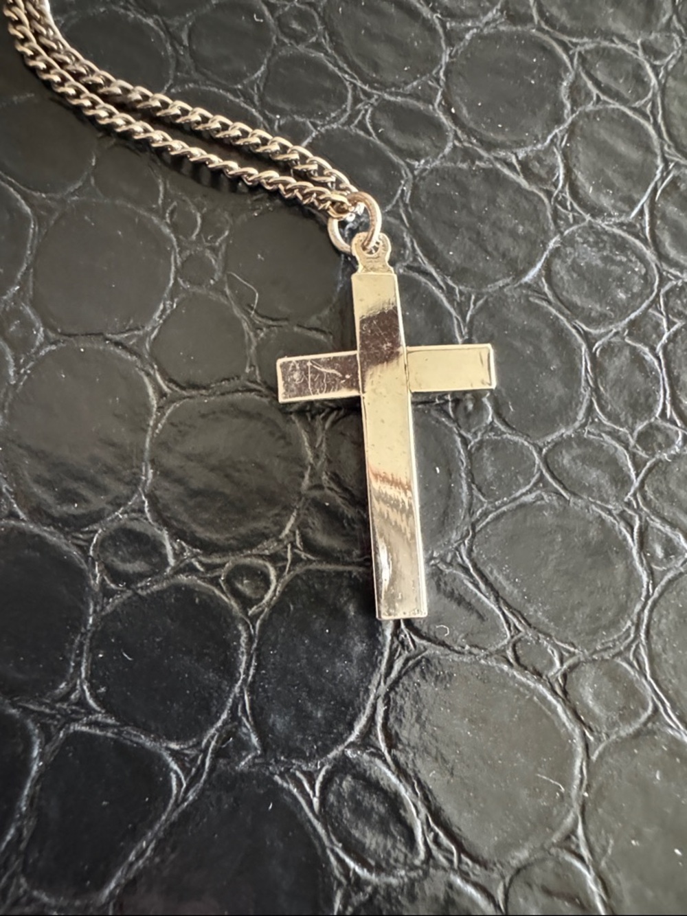 Bundle 3 for $10. Silver tone Cross Pendant Necklace